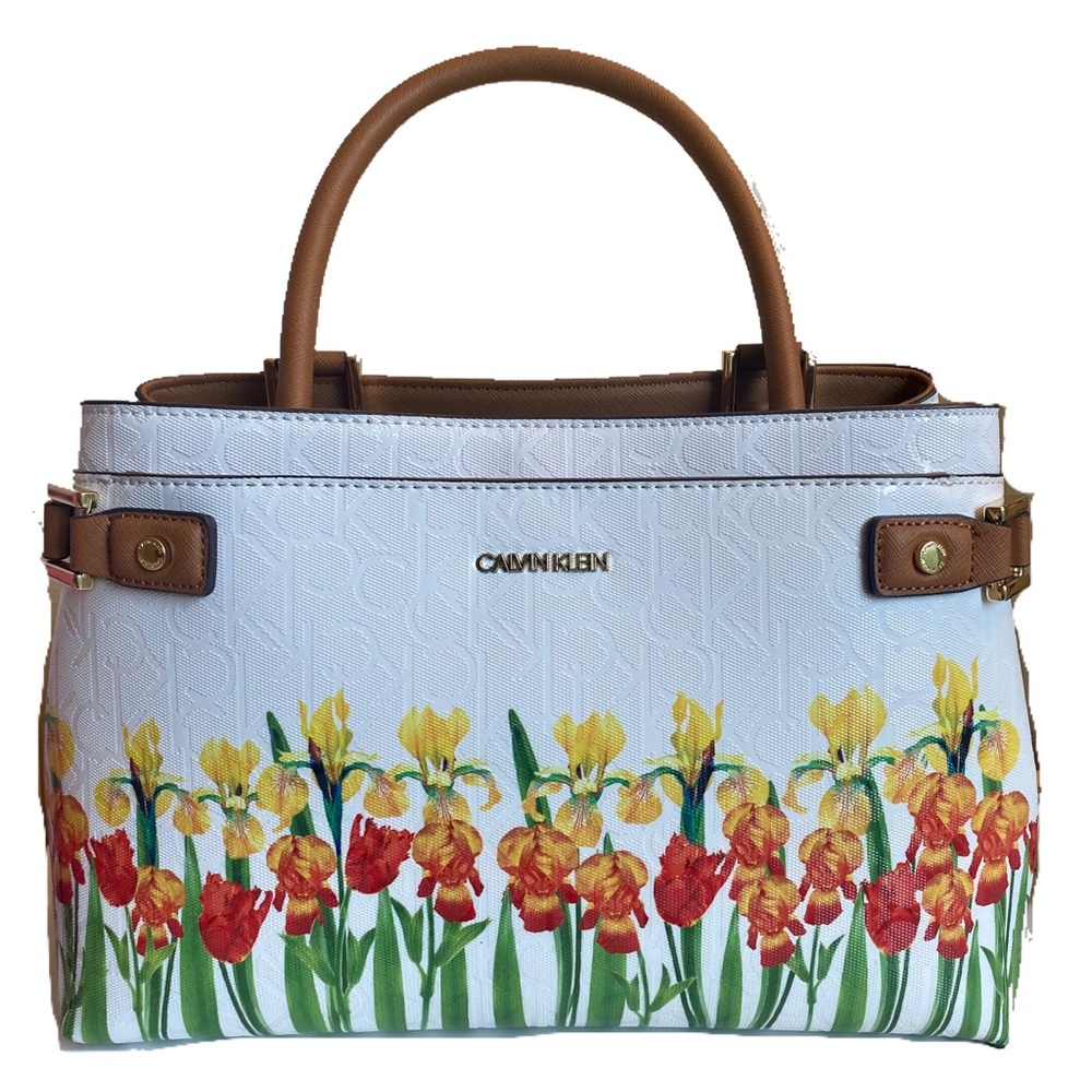 Calvin Klein Signature Floral white Purse